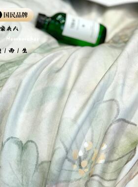 A类古复花0卉10支全纯棉四件套数码印花轻奢被棉套床上用OSV品1.8