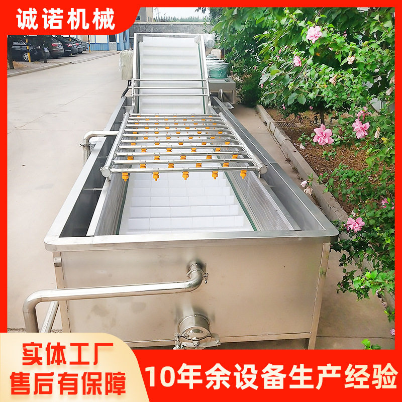 喷淋气泡果蔬清洗机上海青小龙虾