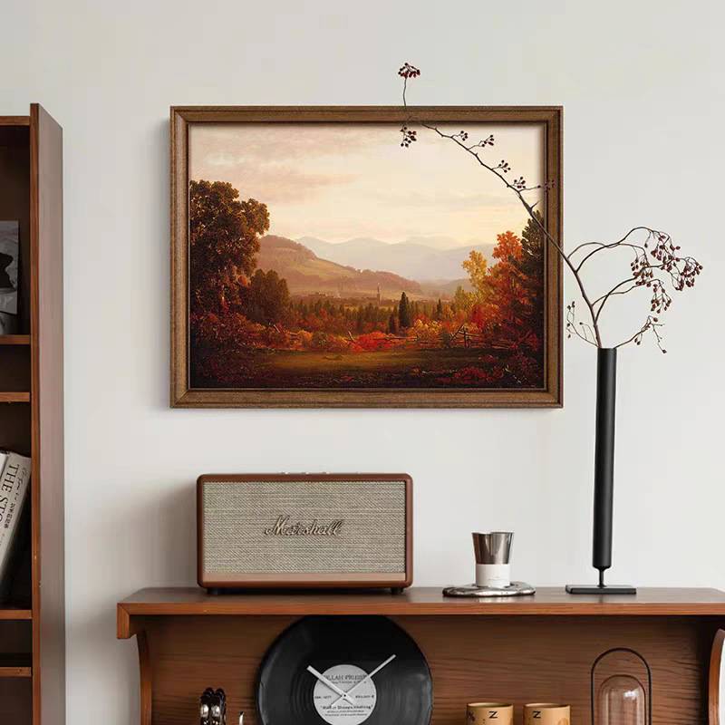 《繁花织梦》法式中古风客厅装饰画美式复古餐厅玄关艺术挂画组合