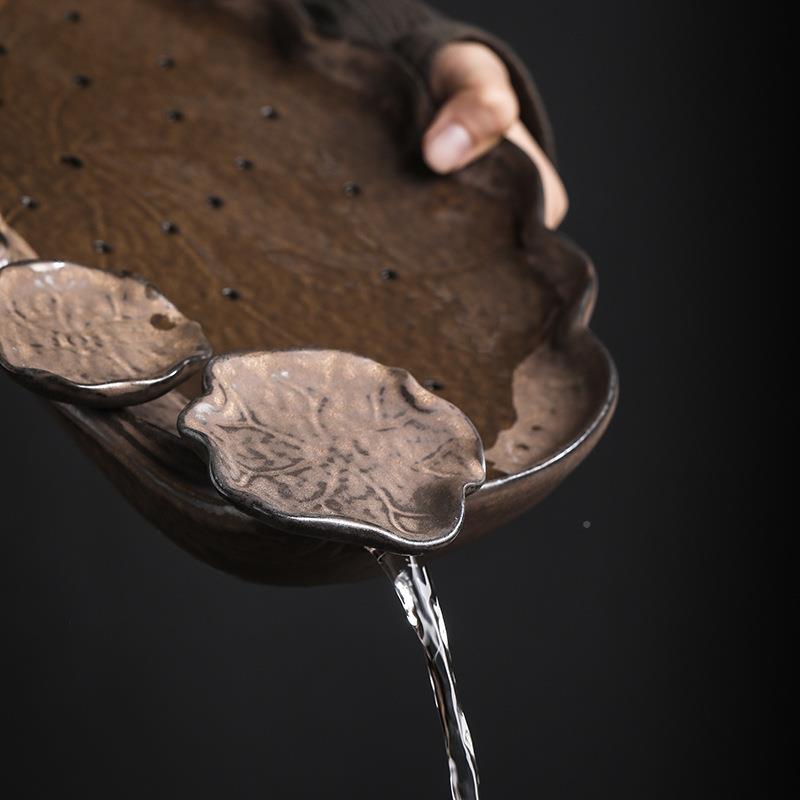 厂家水直销储式紫砂茶茶盘泡茶台具家用茶台简干IXM约干泡茶盘托