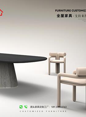 现简约艺实木餐椅家用设厅计师款民代宿酒店餐椅子靠背椅布小IMY