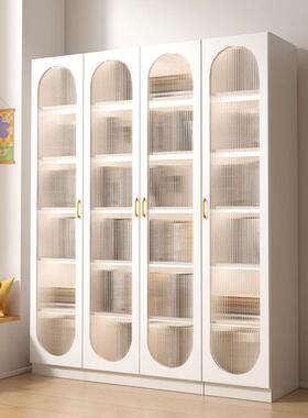 落51652地架书柜客厅玻璃门防尘书儿童柜收纳置物实木生柜态板储