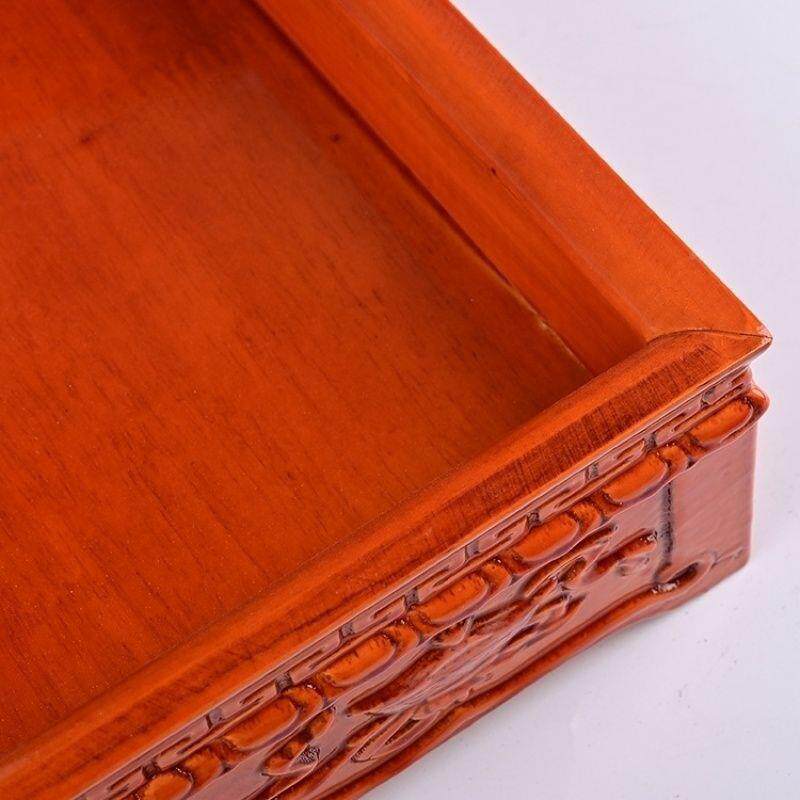 藏式长方型八吉木质坚家用供盘果盘供果祥盘QZX水木盘果盘一件包