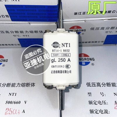 正浩 熔断器 NT1 RT16-1 R032 160A 200A 250A gL 500V 120KA正熔