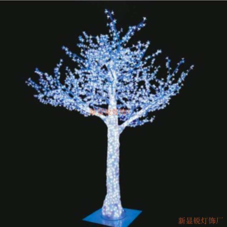 LED灯花树 尺寸款式可 杆可发光24V 滴胶水晶发光树灯ABS材料