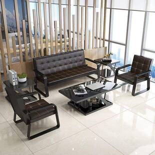 办公沙商无品牌/组务简约接待会客简易三人位发铁艺办公室沙合发