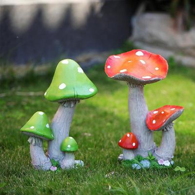 XAJ仿真蘑观花景园户外庭花盆布置造景配饰草坪草地多肉装饰菇摆