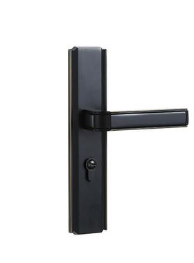 厂家直销式美黑色卧HD63313室房门执手锁现代简约木门实锁具静音