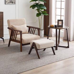 人沙单发实休722闲椅子现代简约客厅阳台民宿木酒椅店桌