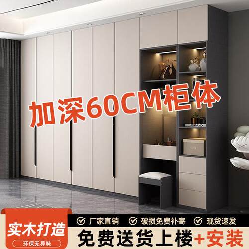 实木衣全柜家卧室推拉门出租房用简易B7nW7Sec用童儿收纳大衣橱