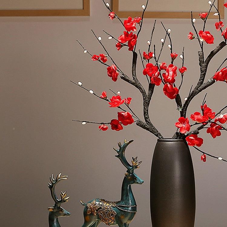 创意欧式陶瓷插瓶轻奢花装饰品干花花器手工客玄关简约厅现F96J78