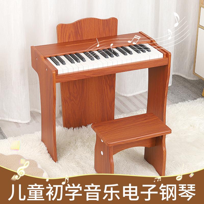 儿童音乐启蒙7初小朋友37063键电子琴者木制小钢琴玩具厂家直学销