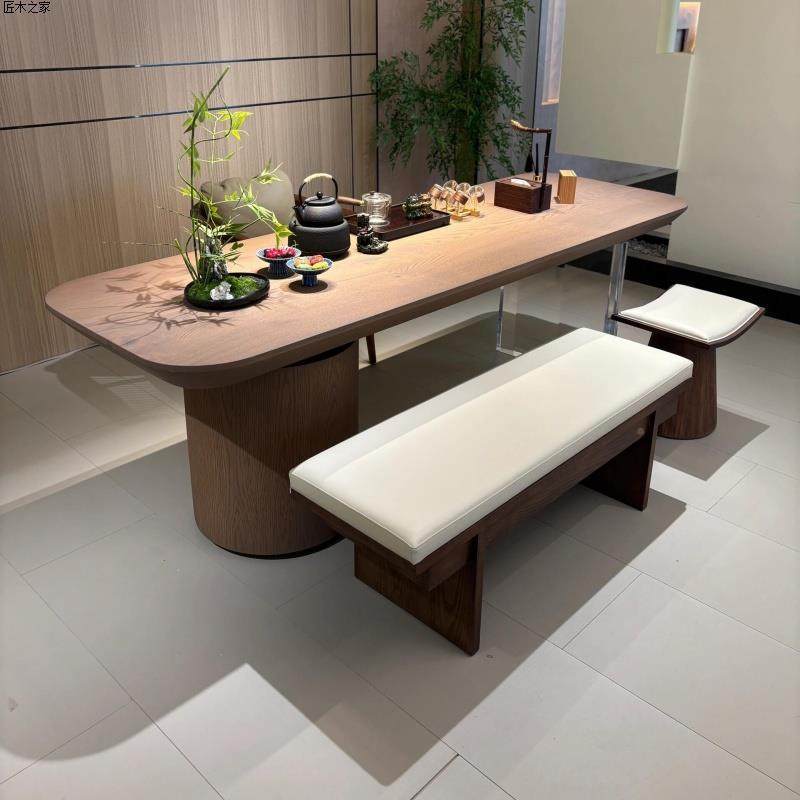 新中式实高端大气茶间泡茶台北空美黑胡QCD桃椅木轻奢简约木茶桌,商业/办公家具,茶台/茶桌,淘宝优惠券,粉丝福利购,淘宝优惠卷