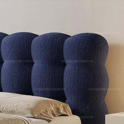 泡泡床设计师布艺床主卧女孩红房网软包法式奶公C501油风女生次儿