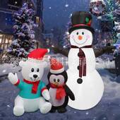 诞1米.5圣PMW节雪人企鹅白熊充气气模庭卡院防水发光通场地布置