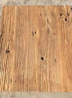 老榆木门板旧木板木实木风化桌艺FFT木质桌面做原旧板吧台板茶子