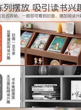 书架置XBI物架落本地用靠墙绘收家纳儿童自房阅读区书柜由组合格