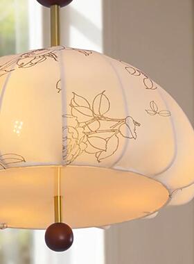 法式中古布帽艺客厅吊灯古衣间卧室灯厅吧台灯南77121洋美式餐复