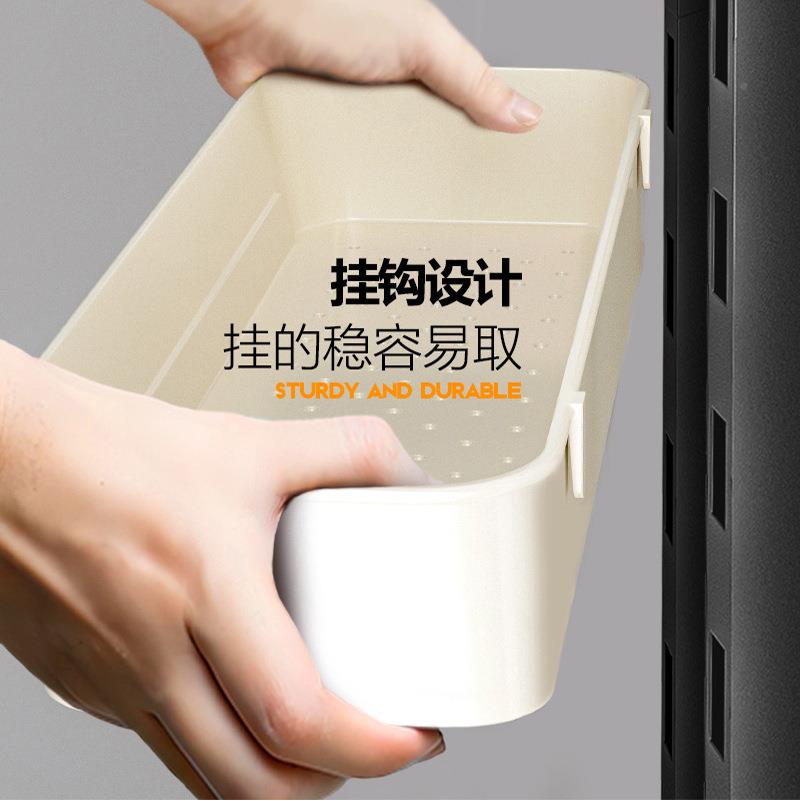 新款门挂后篮置物架免打筐孔多层篮杂挂物卫生间LD400050收纳架