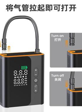 热卖户外气携式无37543车载充泵线多功能汽车电便动充气泵