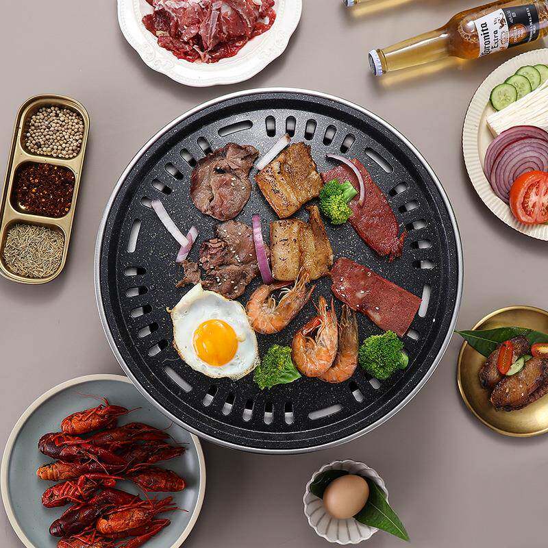 用不锈钢木炭烤烤肉炉家户外野营烧烤炉商无烟环ZX-BXGSK保油用盒