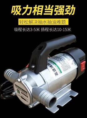 泵电动抽油抽4水水泵12V2V220V油EXK两用泵