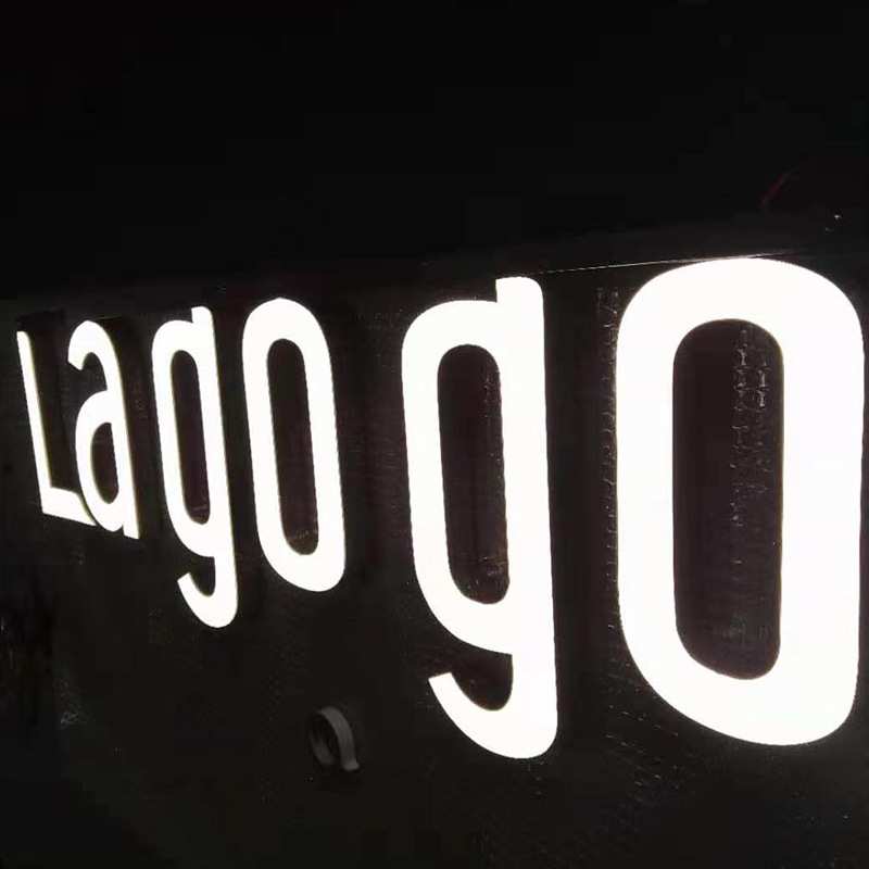 树脂发光字 logo招牌门头广告字迷你LED广告牌匾户外树脂字
