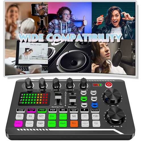 直播声卡混音器爆款F998声卡BM800电容麦克风套装直播LIVESOUND