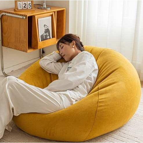 2026夏秋新款麂皮绒懒人沙发豆袋 豆袋沙发 客厅酒吧懒人布艺沙发