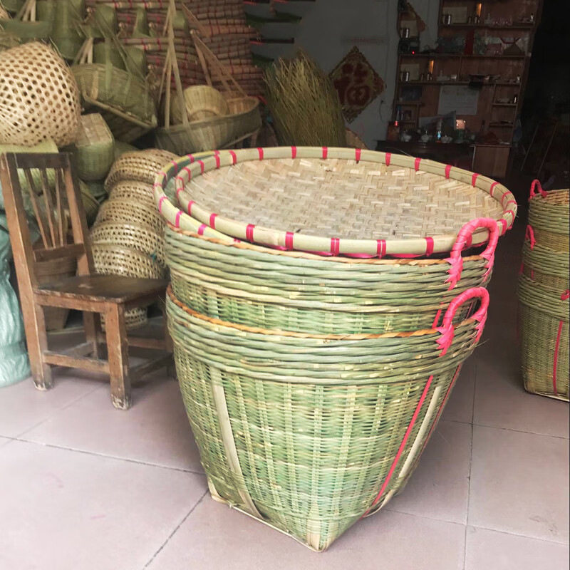 竹箩竹编竹篓景区杂物箩水果箩鸡蛋篮疏菜装柴竹箩果蔬基地杂物筐
