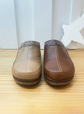 专柜正品Pikolinos派高雁秋季擦色牛皮中坡跟穆勒鞋PL250107