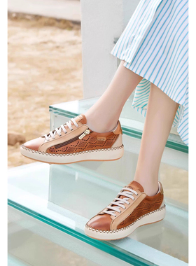 专柜正品Pikolinos派高雁春季深口平跟拼色运动鞋PS231607