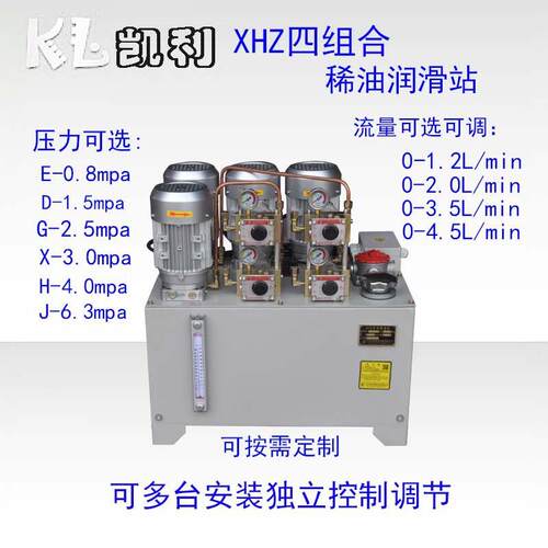 XHZ四台泵组合电动稀油润滑站独立控制调节流量JPQ2型R2分油器