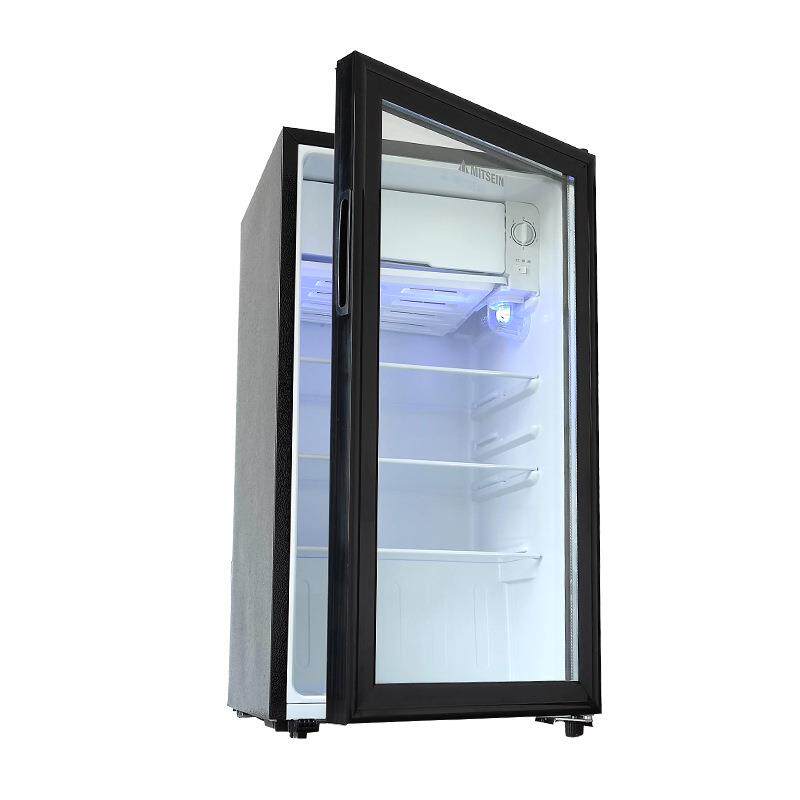 95中型冰箱冷藏箱适用存储零学校宿舍食化妆品展示柜玻璃单门