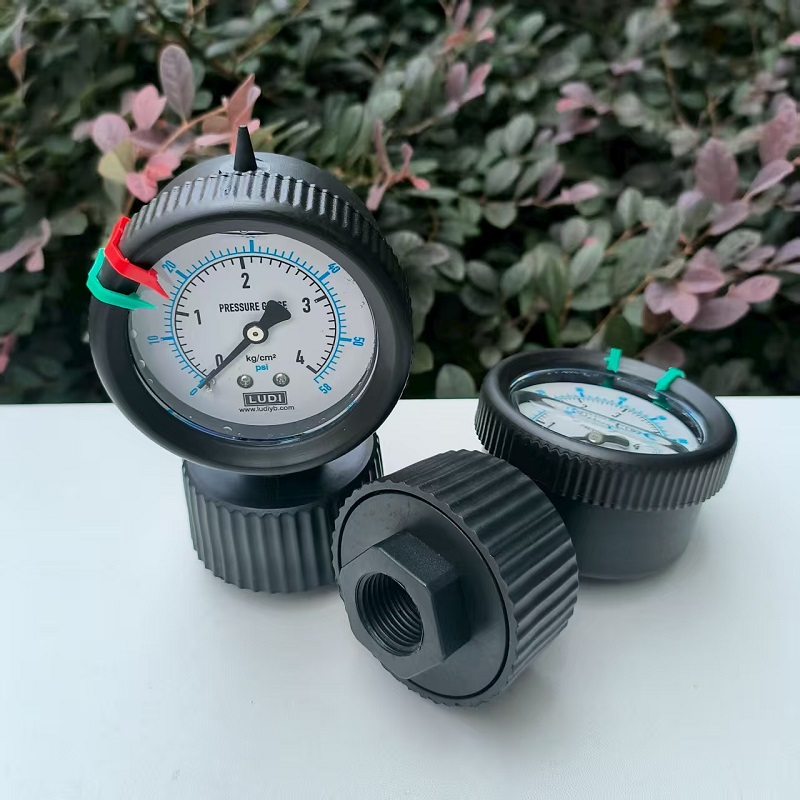 PP隔膜压力表SKON全塑表LUDl黑