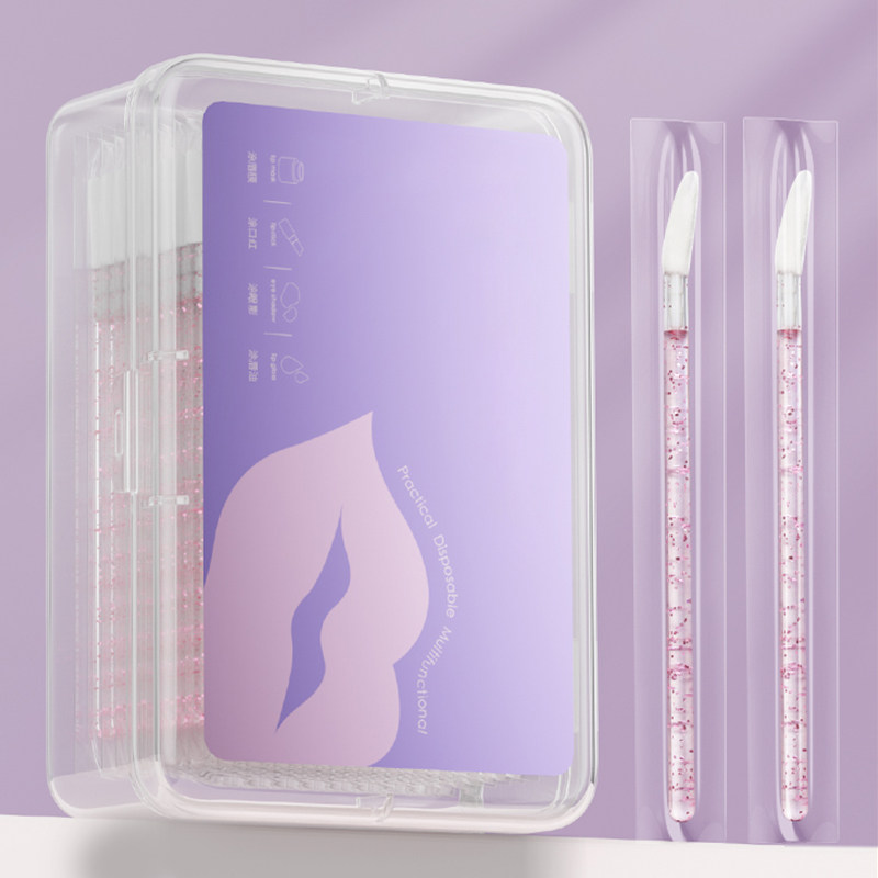 觅小鹿一次性唇刷棒便携晕染口红刷化妆师专用唇膏唇釉棉签化妆刷