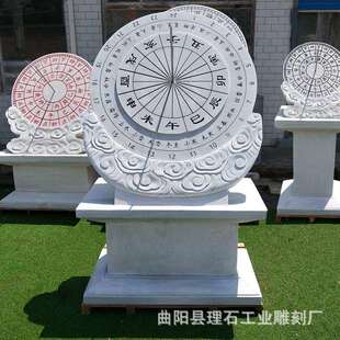 厂家供应大理石日晷摆件校园雕塑花岗岩古代时钟石雕计时器赤道式