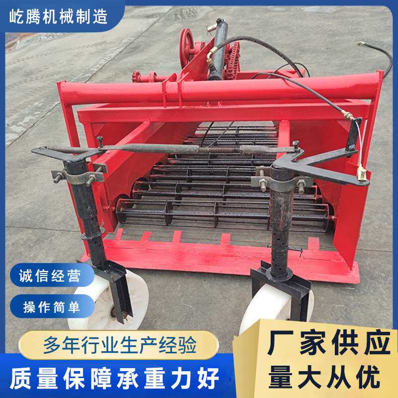 双行大蒜出土收获机 汽油机大蒜深挖机 手扶式双铲农用挖蒜收获机