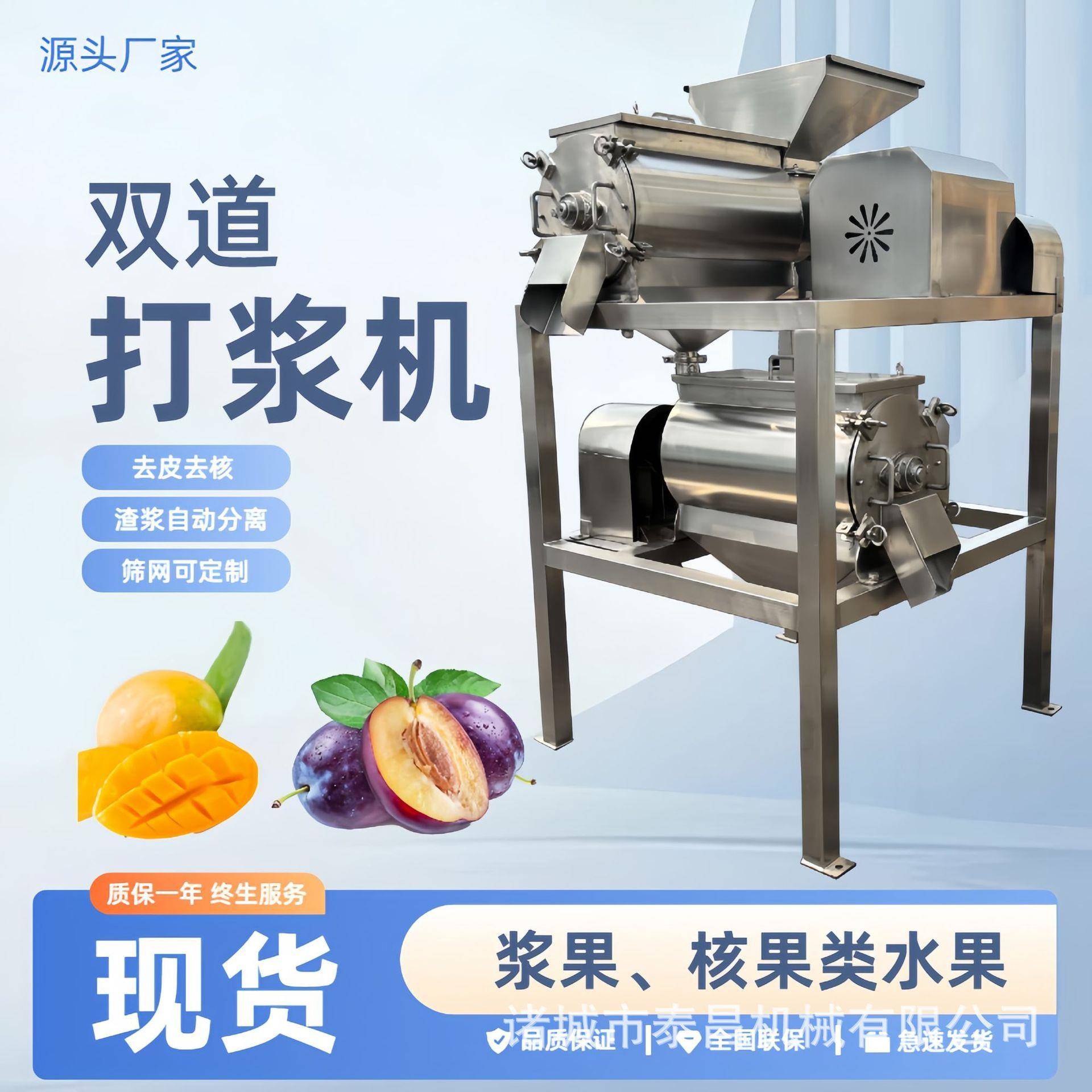 全自动无花果榨汁机不锈钢南酸枣去核打浆机西梅自动核果分离机