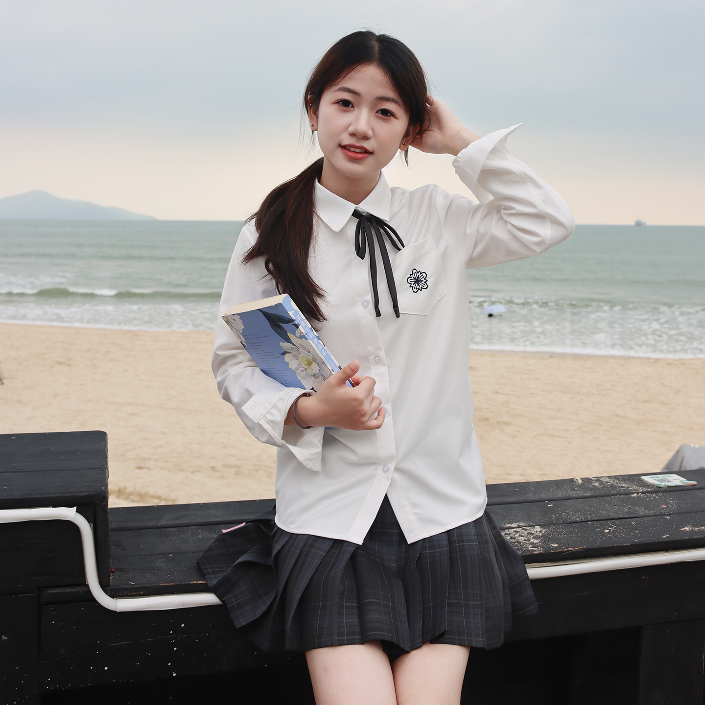 森岛町jk衬衫长袖短袖女制服衬衣