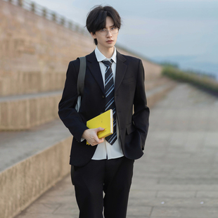 森岛町原创dk男生制服西装外套日式学院风男士学生西服西裤子套装