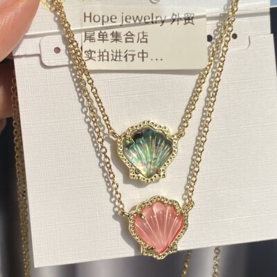 上新出口欧美外贸尾单爱心项链女百搭轻奢小众高级感简约