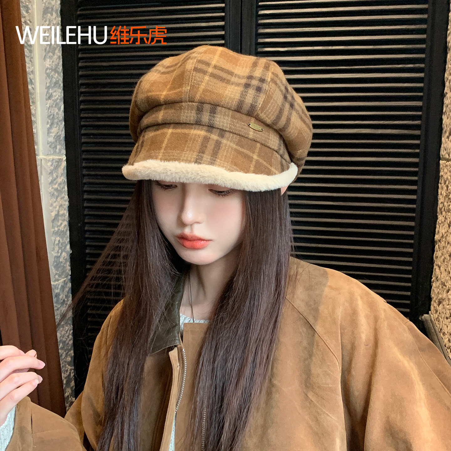 渔夫帽女大头围显脸小2026新款秋冬季毛绒冷帽子加厚保暖鱼夫盆帽