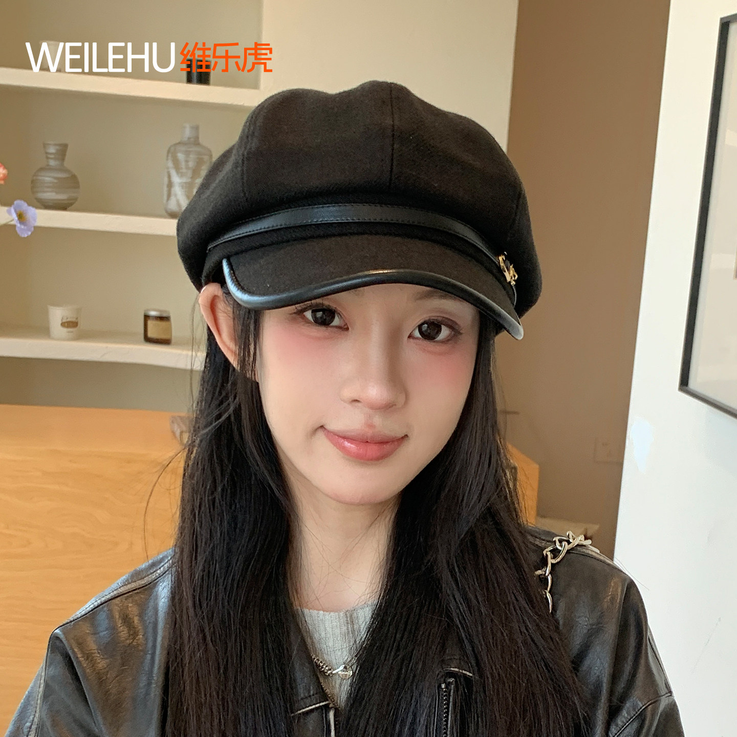 八角帽女2026春夏新款贝雷帽画家帽报童帽子韩系大头围显脸小秋冬