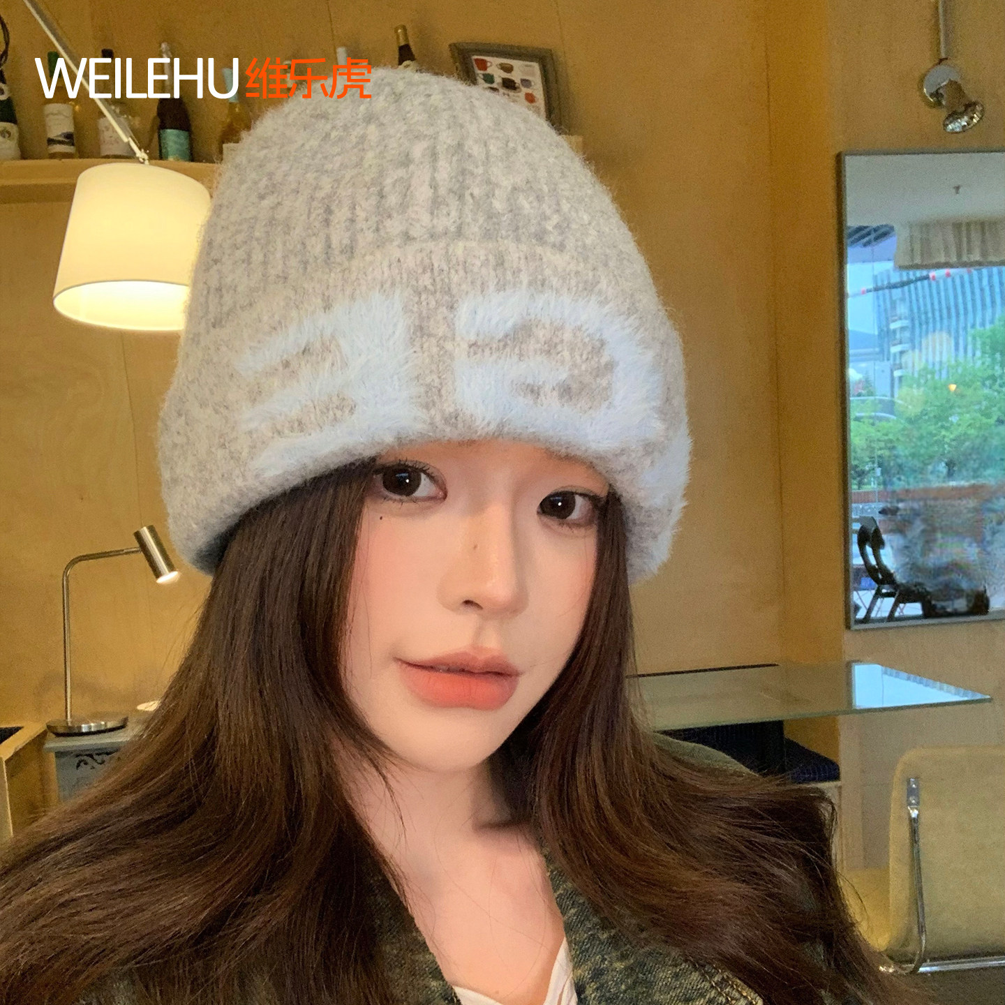 毛线帽女针织帽2026新款秋冬季大头围显脸小月子冷帽保暖加厚护耳