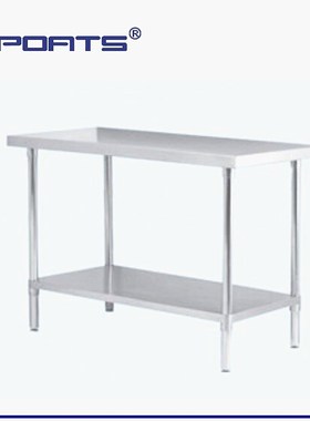 900*610*900mm厨房不锈钢双层工作台操作台商用后厨桌子打荷台