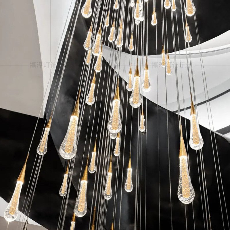 琉璃玻璃吊灯现代售楼部酒店大堂宴会厅沙盘创意非标工程吊灯