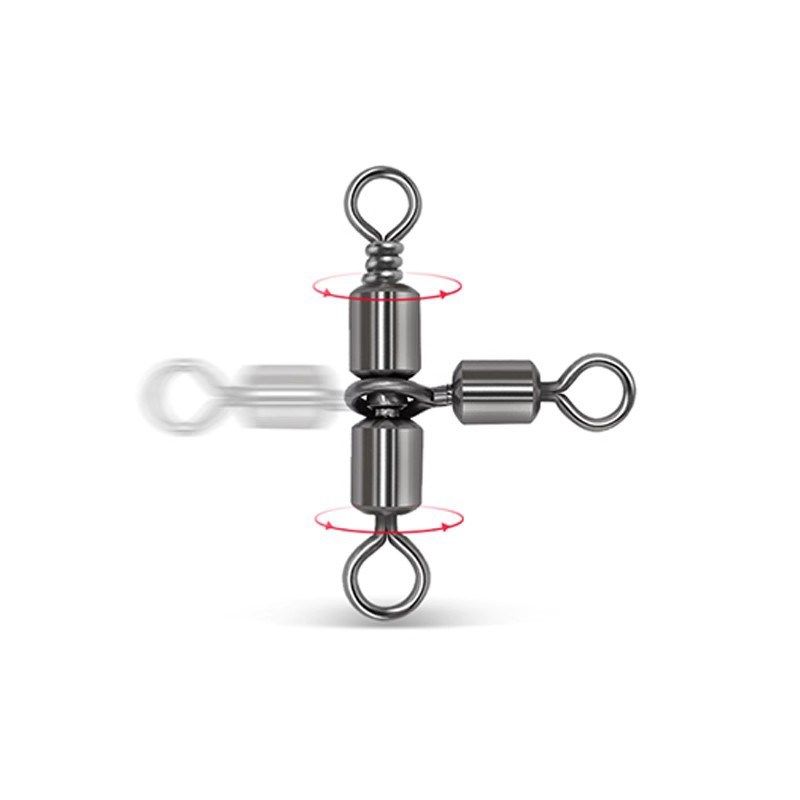 霸王三叉转环不锈钢耐腐蚀T型八字环海钓船钓分叉连接器配件