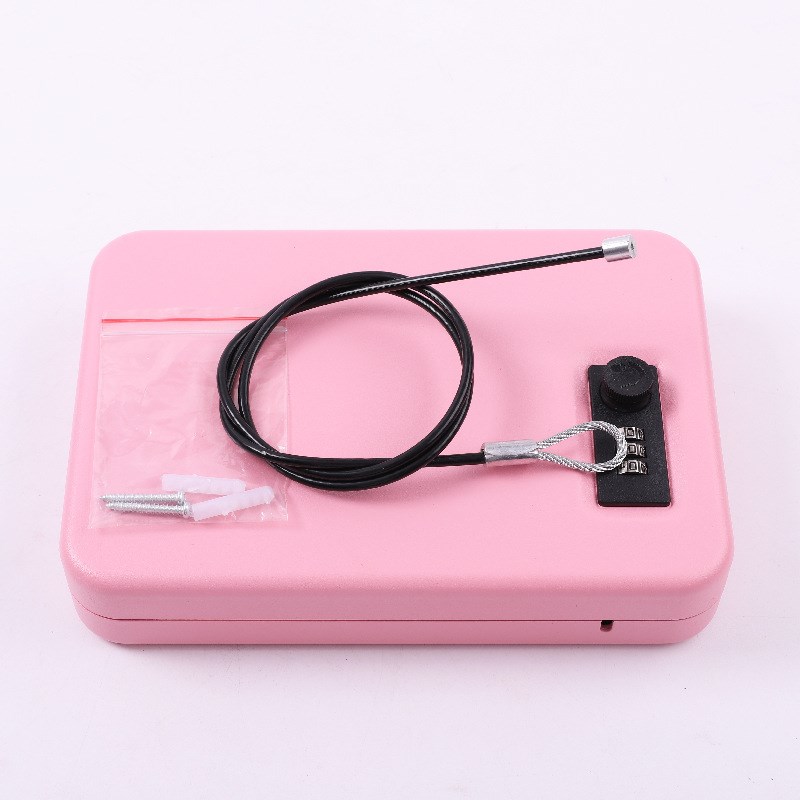 小型珠宝盒机械保险柜金属盒子手提保险箱收银箱首饰盒小型珠宝盒