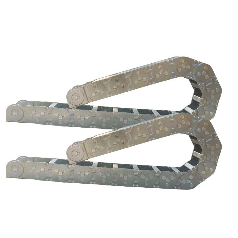 钢厂拖链半封闭钢铝拖链 TXX175机床金属不锈钢拖链钢制坦克链